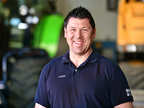 Ein Mitarbeiter der Martin Sicking GmbH in Stadtlohn