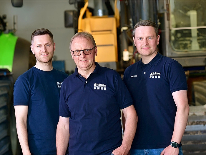 Jan Sicking wird Geschäftsführer Jan Sicking, Martin Sicking und Marvin Kempkes von der Martin Sicking GmbH in Stadtlohn
